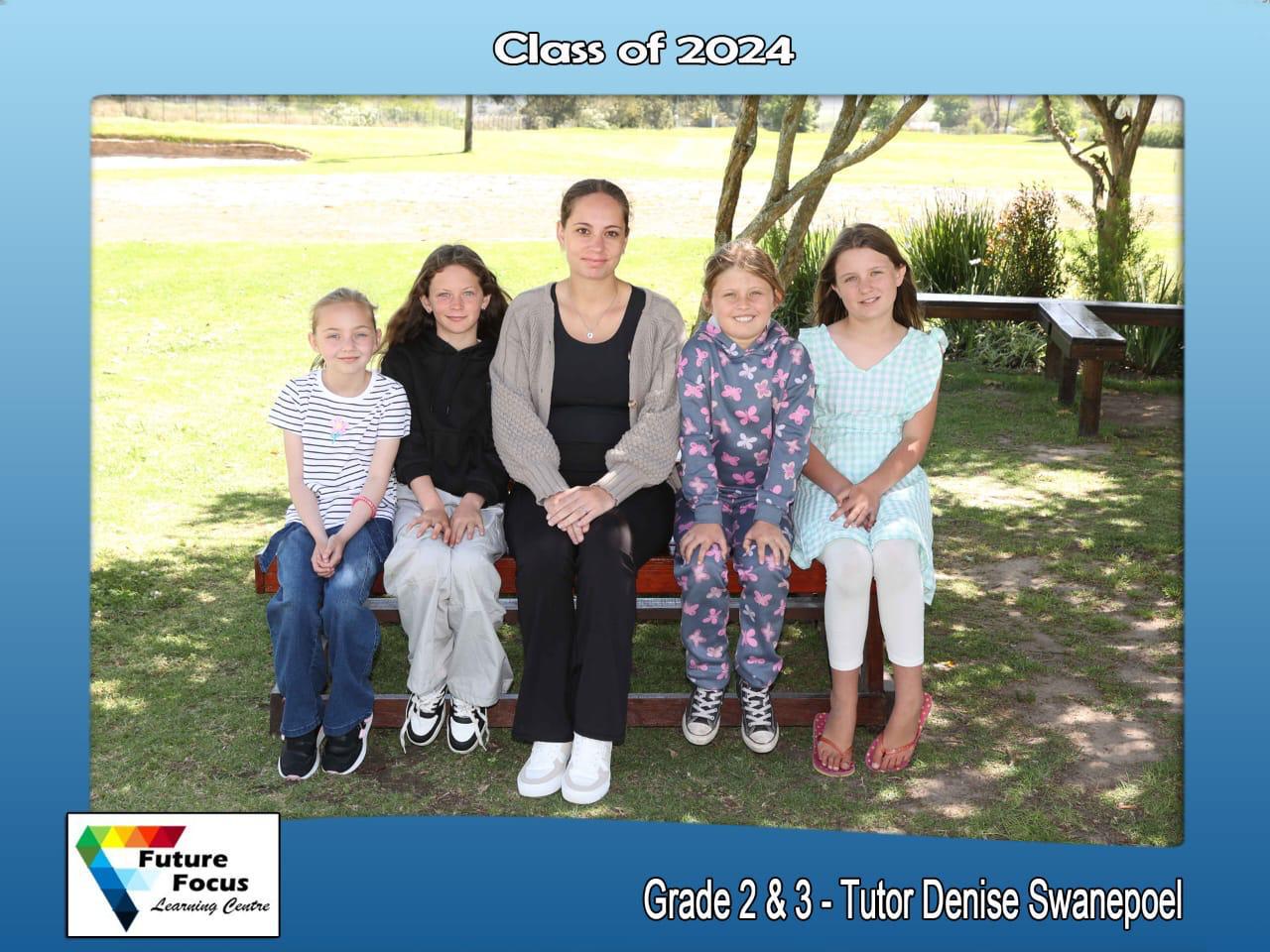 Class of 2024 with Grade 2 & 3 Tutor Denise Swanepoel