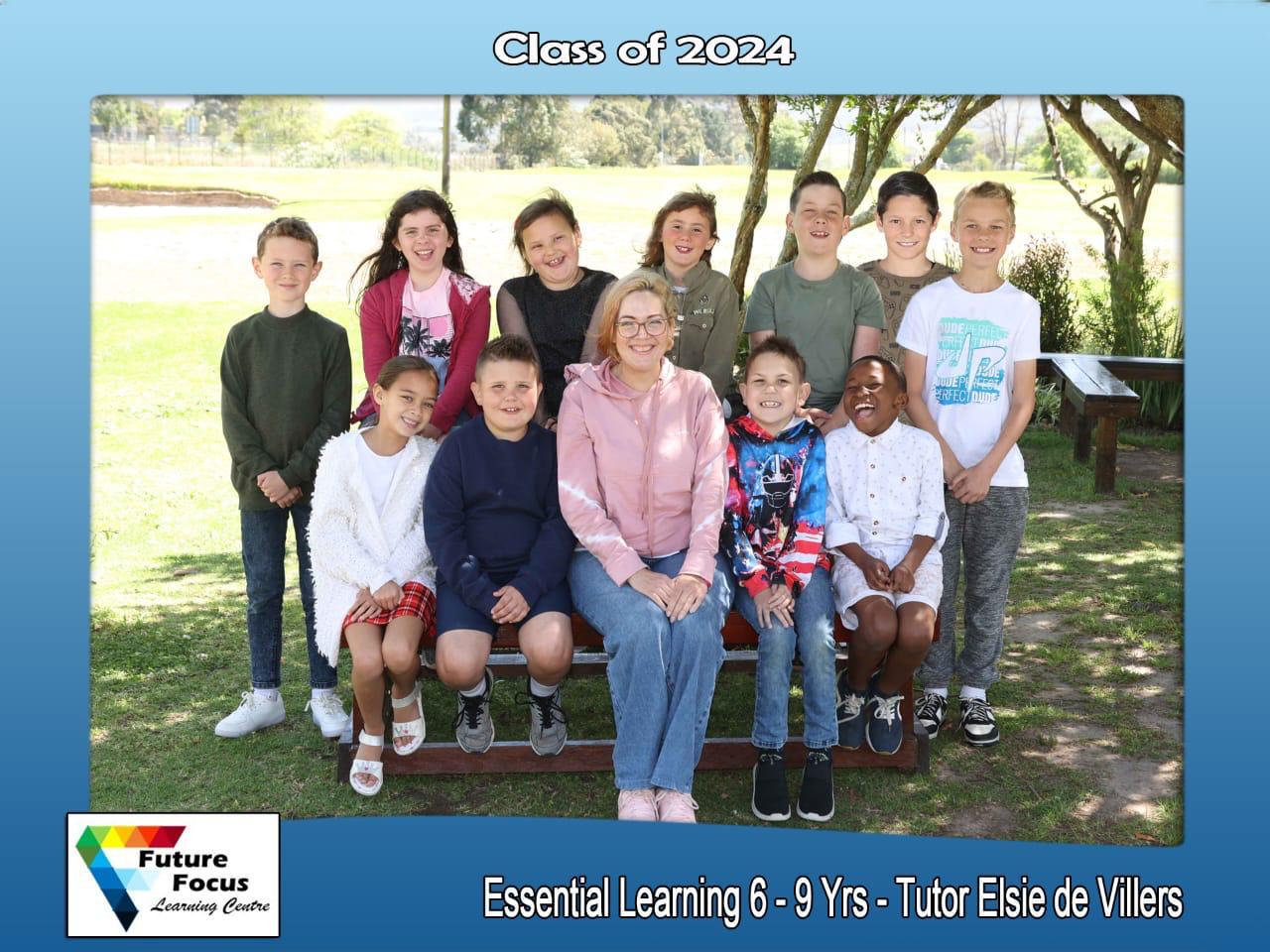 Class of 2024 with Essential Learning 6-9 Yrs Tutor Elsie de Villers