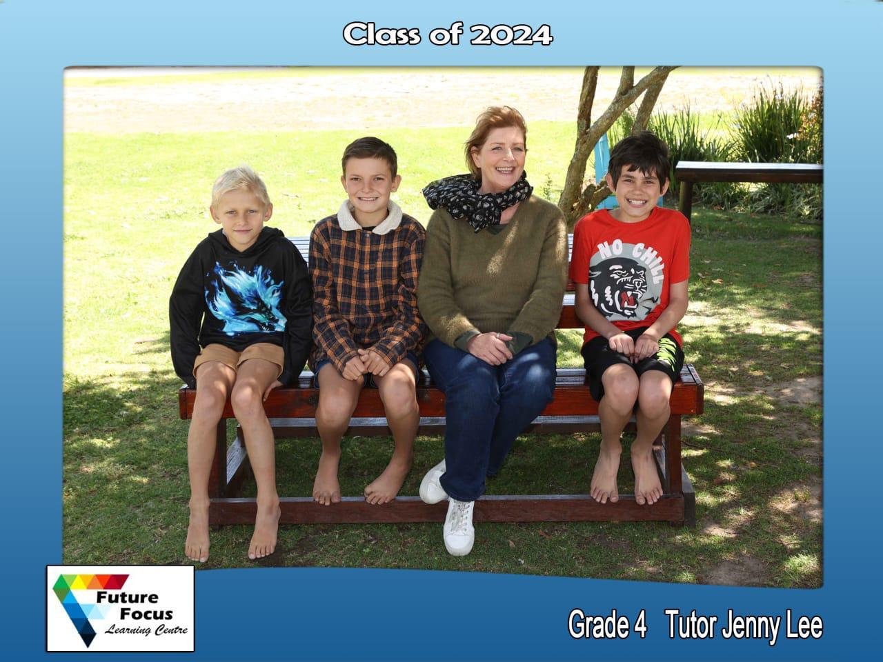 Class of 2024 with Grade 4 Tutor Jenny Lee