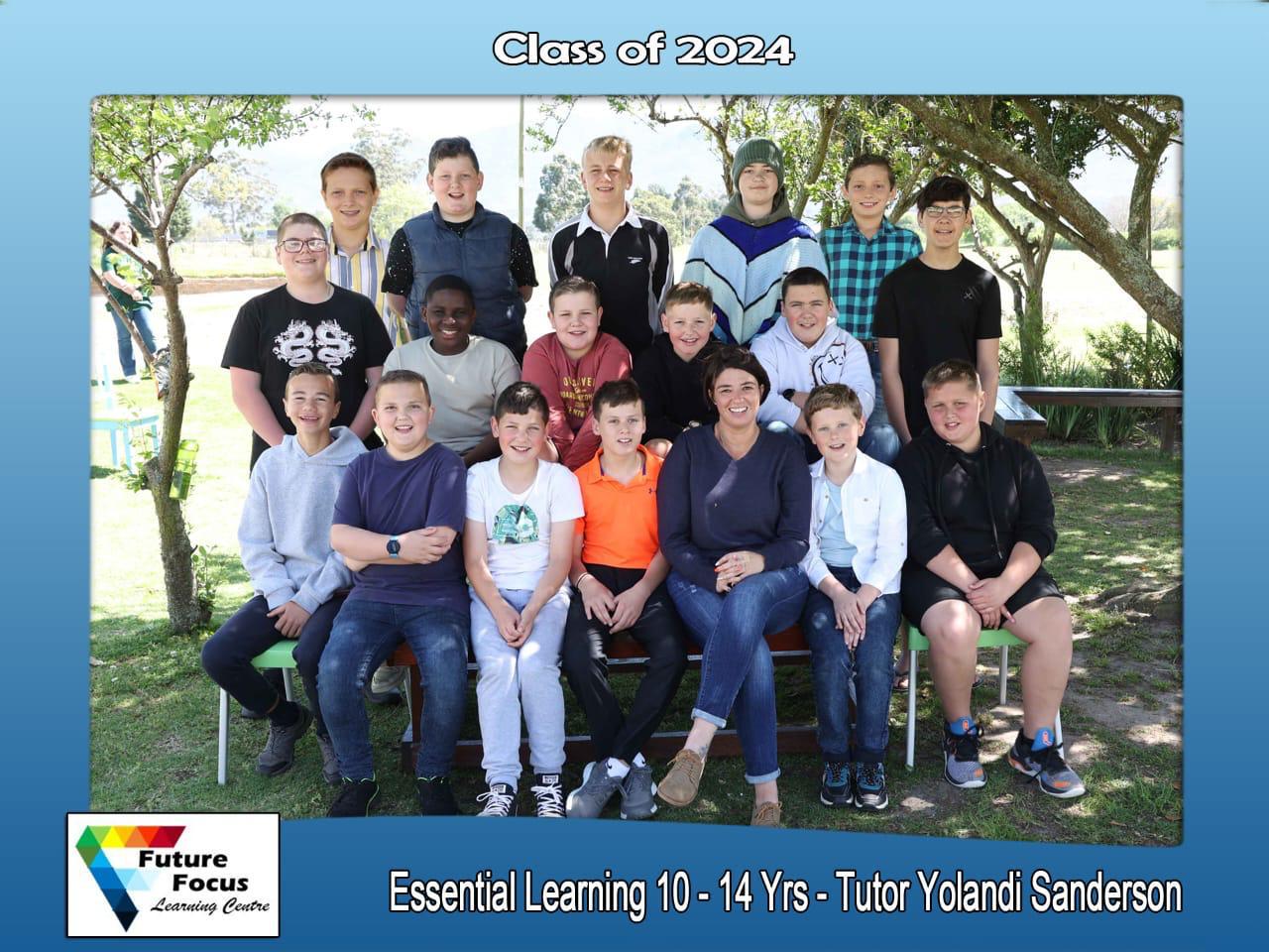 Class of 2024 with Essential Learning 10-14 Yrs Tutor Yolandi Sanderson